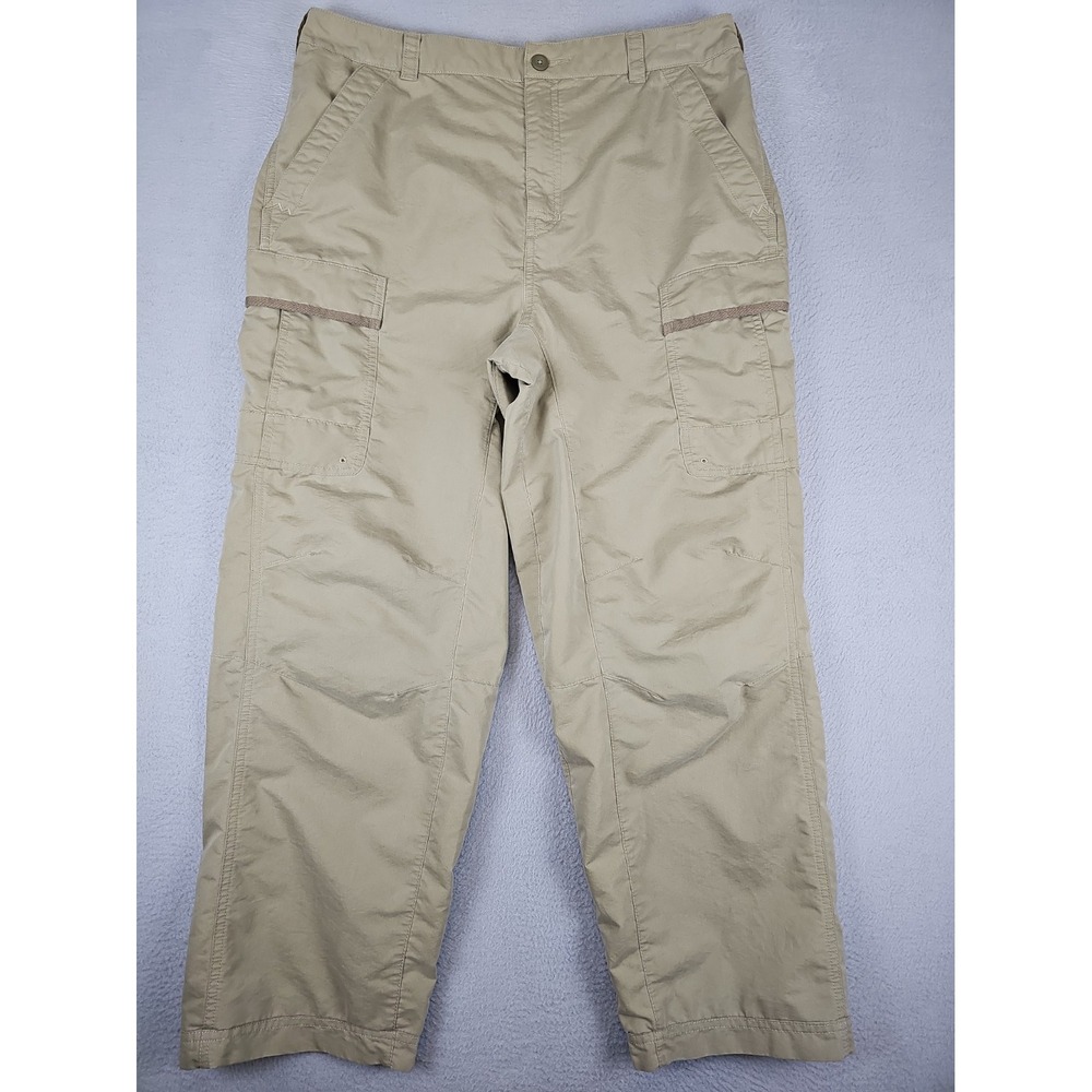 REI Cargo Pants Men's 34x28 Brown Baggy Organic Hiking Camp Gorp Y2K 785764